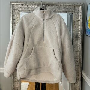 LULU LEMON Sherpa Hoodie/Jacket- Cream- size M/L